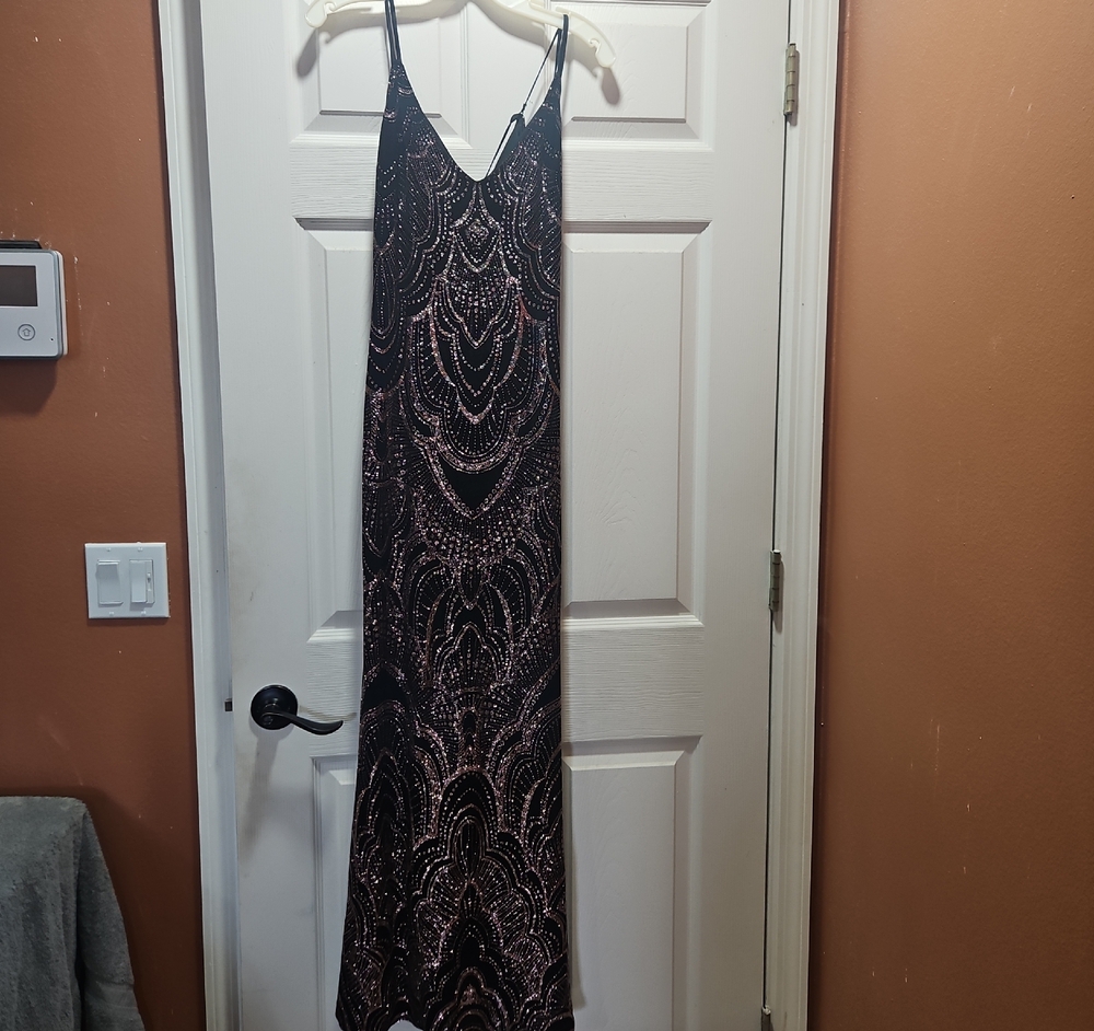 Jump Black Sequin Embellished Slip Dress